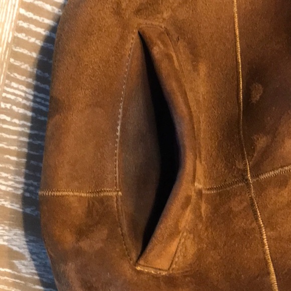 Authentic Shearling leamskin leather Coat in size 12-14 - Picture 9 of 15